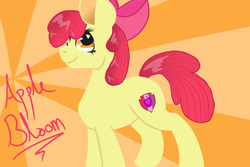 Size: 749x500 | Tagged: safe, artist:idioticbag, apple bloom, g4, cutie mark, female, heart eyes, solo, the cmc's cutie marks, wingding eyes