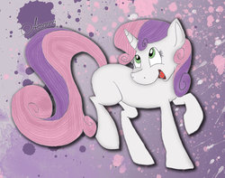 Size: 1024x806 | Tagged: safe, artist:aria-design, sweetie belle, g4, female, open mouth, solo