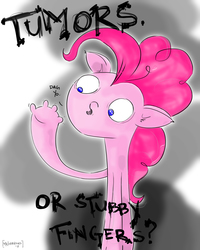 Size: 2400x3000 | Tagged: safe, artist:majorbrons, pinkie pie, earth pony, pony, g4, too many pinkie pies, bipedal, female, fingers, high res, solo