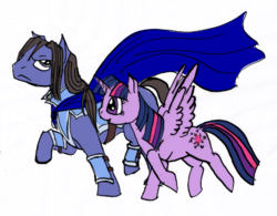 Size: 550x428 | Tagged: safe, artist:lordmakar, twilight sparkle, alicorn, pony, g4, armor, cao pi, cape, clothes, crossover, dynasty warriors, ponified, twilight sparkle (alicorn), wei