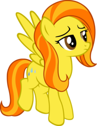 Size: 1024x1324 | Tagged: safe, artist:blah23z, spitfire, sunshower, pegasus, pony, g4, alternate hairstyle, female, recolor, show accurate, simple background, solo, transparent background