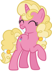 Size: 1024x1448 | Tagged: safe, artist:blah23z, lily, lily valley, sugar belle, earth pony, pony, g4, eyes closed, female, fusion, recolor, show accurate, solo