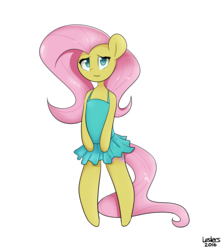 Size: 2000x2250 | Tagged: safe, artist:leslers, fluttershy, anthro, g4, arm hooves, clothes, female, high res, one-piece swimsuit, simple background, solo, swimsuit, transparent background