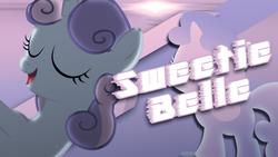 Size: 1920x1080 | Tagged: safe, artist:bastbrushie, sweetie belle, g4, eyes closed, female, open mouth, solo, wallpaper
