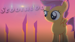 Size: 1920x1080 | Tagged: safe, artist:bastbrushie, scootaloo, g4, female, solo, wallpaper