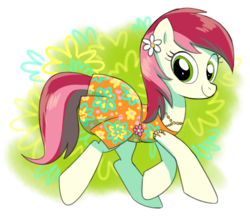 Size: 2803x2480 | Tagged: safe, artist:yulyeen, roseluck, earth pony, pony, g4, clothes, dress, female, flower, flower in hair, high res, mare, solo