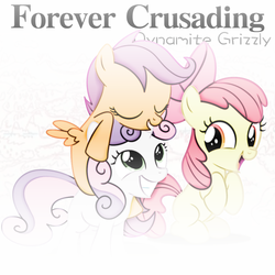 Size: 1000x1000 | Tagged: safe, artist:dreamland200, apple bloom, scootaloo, sweetie belle, g4, cutie mark crusaders, text