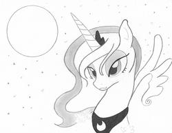 Size: 2200x1700 | Tagged: safe, artist:luno, princess luna, alicorn, pony, g4, beautiful, drawing, face, female, mare