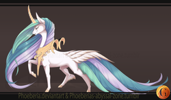 Size: 1024x599 | Tagged: safe, artist:phoeberia, princess celestia, g4, alternate universe, female, profile, solo