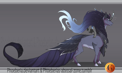 Size: 1024x613 | Tagged: safe, artist:phoeberia, princess luna, g4, alternate universe, female, profile, solo