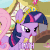 Size: 504x504 | Tagged: safe, edit, edited screencap, screencap, fluttershy, rainbow dash, twilight sparkle, g4, magical mystery cure, animated, big crown thingy, blinking, caption, crown, female, jewelry, regalia