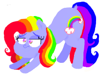 Size: 206x156 | Tagged: safe, artist:windows 95, rainbow dash (g3), g3, g4, female, flockmod, iwtcird, lineless, meme, picture for breezies, scrunchy face, simple background, solo, transparent background