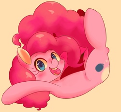 Size: 2048x1888 | Tagged: safe, artist:koto, pinkie pie, g4, alternate cutie mark, cute, diapinkes, female, looking at you, open mouth, pixiv, smiling, solo