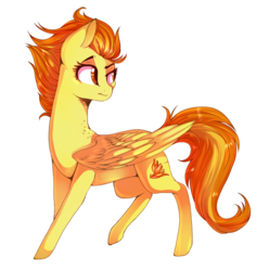 Size: 1018x1027 | Tagged: safe, artist:gloriajoy, spitfire, pegasus, pony, g4, female, simple background, solo, transparent background