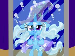 Size: 1032x774 | Tagged: safe, artist:lovehtf421, trixie, pony, unicorn, g4, drowning, female, holding breath, mare, puffy cheeks, solo, underwater, water, water tank