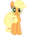 Size: 128x132 | Tagged: safe, artist:onil innarin, derpibooru exclusive, applejack, earth pony, pony, g4, c:, female, hatless, looking at you, mare, missing accessory, pixel art, simple background, solo, transparent background