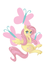 Size: 2400x3840 | Tagged: safe, artist:neko-luvz, fluttershy, g4, cutie mark, cutie mark background, female, high res, hoof on chin, looking at you, simple background, sitting, small wings, solo, spread wings, transparent background