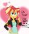 Size: 1024x1205 | Tagged: safe, artist:mildockart, sunset shimmer, equestria girls, g4, my little pony equestria girls: friendship games, cute, dialogue, female, heart, kissy face, oh you, shimmerbetes, solo