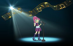 Size: 1024x655 | Tagged: safe, artist:haleyc4629, artist:xebck, sour sweet, equestria girls, g4, singing