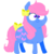 Size: 223x226 | Tagged: safe, artist:windows 95, bow tie (g1), g1, female, flockmod, lineless, picture for breezies, simple background, solo, transparent background