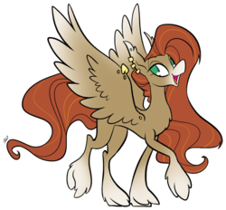 Size: 831x771 | Tagged: safe, artist:egophiliac, oc, oc only, oc:wild spice, pegasus, pony, concave belly, piercing, slender, solo, spread wings, standing on two hooves, thin, unshorn fetlocks, wings