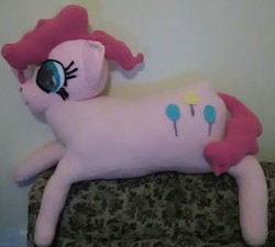 Size: 1112x1003 | Tagged: safe, artist:ponylover88, pinkie pie, g4, giant plushie, irl, photo, pinkie pie plushie, plushie