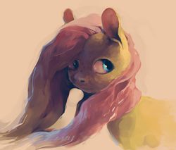 Size: 2435x2073 | Tagged: safe, artist:sharpieboss, fluttershy, g4, female, high res, looking at you, solo, windswept mane