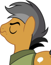Size: 4684x6010 | Tagged: safe, artist:pink1ejack, quibble pants, earth pony, pony, g4, stranger than fan fiction, absurd resolution, eyes closed, grumpy, inkscape, looking away, male, simple background, stallion, that was fast, transparent background, vector