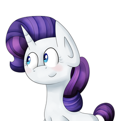 Size: 2500x2500 | Tagged: safe, artist:hurricanestarpegasus, rarity, g4, blushing, female, foal, high res, smiling, solo, younger