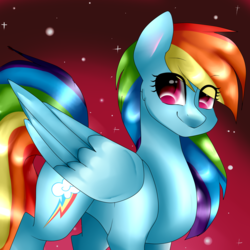 Size: 2000x2000 | Tagged: safe, artist:oniiponii, rainbow dash, pegasus, pony, g4, female, high res, mare, solo