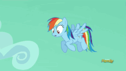 Size: 500x281 | Tagged: safe, screencap, quibble pants, rainbow dash, earth pony, pegasus, pony, g4, stranger than fan fiction, animated, discovery family logo, female, male, mare, rope, stallion, water