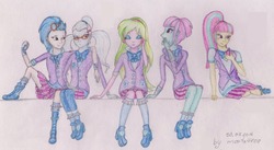 Size: 1200x656 | Tagged: safe, artist:marta4708, indigo zap, lemon zest, sour sweet, sugarcoat, sunny flare, equestria girls, g4, clothes, crystal prep academy uniform, crystal prep shadowbolts, school uniform, shadow five