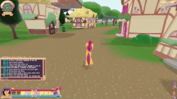 Size: 960x540 | Tagged: safe, scootaloo, legends of equestria, g4, 3d, animated, error, female, game, glitch, ponyville, waving