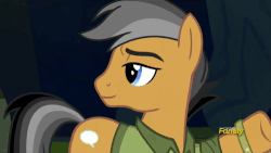Size: 500x281 | Tagged: safe, screencap, quibble pants, earth pony, pony, g4, stranger than fan fiction, animated, discovery family logo, dreamworks face, male, solo, stallion, stupid sexy quibble pants, talking