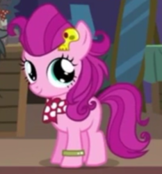 Size: 296x317 | Tagged: safe, screencap, strawberry parchment, earth pony, pony, g4, stranger than fan fiction, mirror