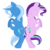 Size: 2000x2000 | Tagged: safe, artist:orcakisses, starlight glimmer, trixie, pony, unicorn, g4, female, happy, high res, mare, twilight's counterparts