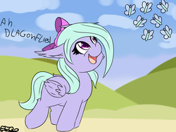 Size: 1808x1350 | Tagged: safe, artist:freefraq, flitter, butterfly, pony, g4, cute, dialogue, female, flitterbetes, freefraq is trying to murder us, open mouth, solo