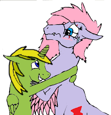 Size: 221x228 | Tagged: safe, artist:warhammer kombatant, oc, oc only, oc:braveheart, oc:rusty ace, alicorn, dinosaur, pony, velociraptor, alicorn oc, base used, hug, simple background, species swap