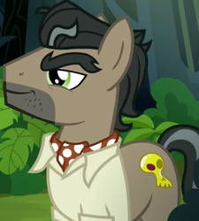 Size: 427x474 | Tagged: safe, screencap, doctor caballeron, earth pony, pony, g4, stranger than fan fiction, male, smiling, solo, stallion