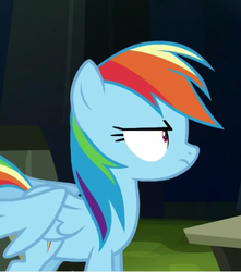 Size: 389x440 | Tagged: safe, screencap, rainbow dash, pony, g4, stranger than fan fiction, angry, female, mare, solo