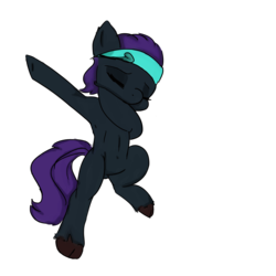 Size: 3000x3000 | Tagged: artist needed, safe, oc, oc only, oc:nyx, alicorn, pony, alicorn oc, armpits, dab, high res, missing horn, simple background, solo, transparent background, unshorn fetlocks, wingless