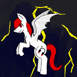 Size: 1024x1024 | Tagged: safe, oc, oc only, oc:headphone, bat pony, pony, vampire, vampony