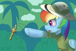 Size: 6000x4000 | Tagged: safe, artist:wilshirewolf, daring do, rainbow dash, g4, stranger than fan fiction, key