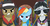 Size: 1363x709 | Tagged: safe, edit, edited screencap, screencap, biff, rainbow dash, withers, earth pony, pegasus, pony, g4, stranger than fan fiction, bedroom eyes, bondage, female, henchmen, lip bite, male, mare, rope, stallion, trio