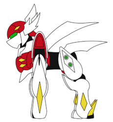 Size: 785x850 | Tagged: safe, artist:combatkaiser, armor, blastor tekkaman blade, ponified, simple background, tekkaman blade, teknoman, teknoman blade plus, transparent background