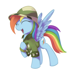 Size: 1024x1001 | Tagged: safe, artist:dusthiel, daring do, rainbow dash, g4, stranger than fan fiction, backwards cutie mark, clothes, cosplay, costume, cute, dashabetes, female, hat, mare, pith helmet, rainbow dash always dresses in style, shirt, simple background, solo, transparent background