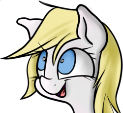 Size: 851x778 | Tagged: safe, artist:anonymous, oc, oc only, oc:aryanne, aryan pony, face, happy, reaction image, simple background, smiling, solo, white background, wingding eyes