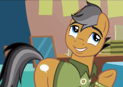 Size: 1022x724 | Tagged: safe, screencap, quibble pants, pony, g4, stranger than fan fiction, animated, loop, stupid sexy quibble pants