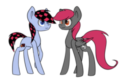 Size: 1024x654 | Tagged: safe, artist:despotshy, oc, oc only, earth pony, pegasus, pony, simple background, transparent background