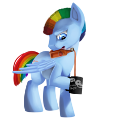 Size: 2826x2955 | Tagged: safe, artist:redember00, oc, oc only, alcohol, high res, hoof hold, mohawk, mug, not rainbow dash, rainbow hair, shadowbolts, simple background, solo, transparent background, whiskey